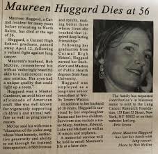 Maureen's obituary in their local newspaper