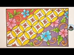 Umumnya corak batik madura berupa lukisan binatang mitos yang. Menggambar Motif Batik Flora Kombinasi Kawung Batik Sederhana Youtube