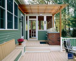 Half Exposed Porch Half Enclosed Porch Multi Level Deck Outdoor Deck Decorating Patio