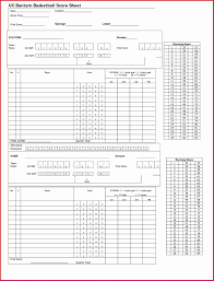 30 Basketball Stat Sheet Excel Simple Template Design