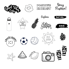 Black And White Vsco Stickers Printable Howcrafts Co Black And White Stickers Coloring Stickers Black Stickers