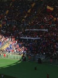 Roma were the comfortable winners of the derby della capitale but fans stayed away in protest at new safety measures imposed at the stadio olimpico. Foto Finale Coppa Italia Il Derby Degli Striscioni Curva Nord Vs Curva Sud Calciomercatoweb It News Di Calciomercato