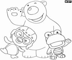 Printable pororo the little penguin and friends coloring. Three Friends Pororo Poby And Crong Coloring Page Printable Game