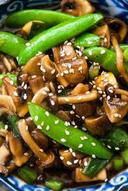 Mushroom Stir Fry With Peas And Green Onions Recipe Stuffed Mushrooms Spicy Mushroom Stir Fry
