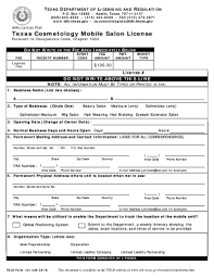 I'm going via fcvs route. Texas Cosmetology License Fill Online Printable Fillable Blank Pdffiller