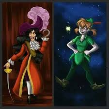 Peter Pan And Captain Hook Disney Gender Swap Disney Fan Art Disney Kids