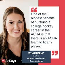 Taylor Hadley is the @achahockey Women's Division 2 Commissioner as well as  the @dvchcwhockey Commissioner and coaches the Loyola University Maryland  women's club hockey team. She shared with us what hockey players