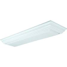 4 4 Light Linear Fluorescent W 40w Clear Acrylic Prismatic Diffuser In White Enamel Steel Base Hd Supply