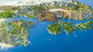 The map is created from building blocks and textures. Dragon Ball Z Earth 4k Map Minecraft Building Inc