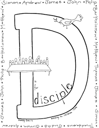 Twelve disciples coloring pages are a fun way for kids of all ages to develop creativity, focus, motor skills and color recognition. D Is For Disciple Coloring Page