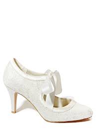 Ivory Wedding Collection Lace Court Shoe With Ribbon Tie Shoes Wedding Bhs Wedding Dress Shoes