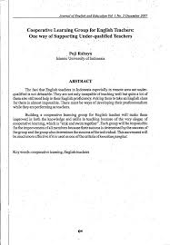 Sistem pendaftaran awal kenaikan pangkat online, aplikasi online ini bertujuan untuk memberikan informasi secara lebih terbuka penjadwalan kenaikan pangkat bagi pns di lingkungan pemerintah kabupaten grobogan dengan cara kemudahan akses informasi yang cepat. Pdf Cooperative Learning Group For English Teachers One Way Of Supporting Under Qualified Teachers