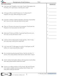These worksheets contain simple multiplication word problems. Multiplication Worksheets Free Distance Learning Worksheets And More Commoncoresheets