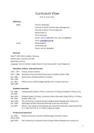 So sind beispielsweise bewerbungsfotos in englischsprachigen ländern kaum üblich. Curriculum Vitae Iwg Bereich Hydrologie Kit