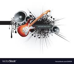 Electric Guitar Music Background Royalty Free Vector Image