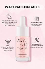 Fourth Ray Beauty Watermelon Face Milk Formulated With Watermelon Seed Oil Bamboo Milk Cucumber Water Watermelon Face Fourth Ray Beauty Watermelon Seed Oil