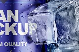Can With Ice Cubes Mockup Ice Cube Mockup Cube