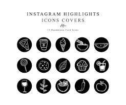 Maybe you would like to learn more about one of these? Instagram Story Highlights Cover Icons Food Handdrawn Icons Etsy Story Highlights Instagram Story Instagram Highlight Icons