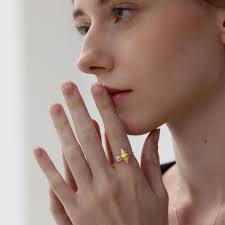 Croissant Charm Ring