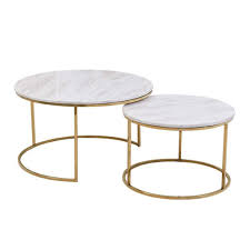 Find all variants of coffee round table available at discounted prices and offers. End Tables Side Table Gold Marble Nesting Tables Coffee Round Table Set Of 2 Nest Of Tables Living Room Chic Decoration Buy Online In Bahamas At Bahamas Desertcart Com Productid 182832095