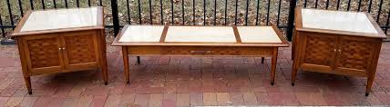 We did not find results for: Mid Century Modern Mcm Coffee Table And 2 End Table Set In Walnut With Basket Weave Front And Granite Insert Top End Table Sets Mcm Coffee Table End Tables
