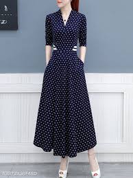 V Neck Printed Maxi Dress Berrylook Com In 2019 Dresses