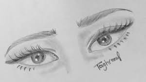 Easy Pencil Sketch How To Draw A Pair Of Eyes For Beginners كيف ترسم عينين بالرصاص بطريقة سهلة جد Pencil Drawings Pencil Drawings Easy Easy Drawings Sketches