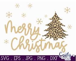 Maybe you would like to learn more about one of these? Christmas Svg Leopard Print Christmas Tree Merry Christmas By Crafty Mama Studios Thehungryjpeg Com