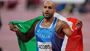 «italy's lamont marcell jacobs claimed a shock gold in the olympic 100m final. Sv7mgbgspscqem