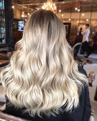 Blonde Balayage Using Foils At The Live True London Salon In Vauxhall And Nine Elms With A Wavy Blow Dry Finish Blow Dry Hair London Hair Salon Blowdry Styles