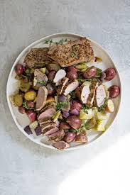 Roasted pork tenderloin with preserves. Mediterranean Pork Tenderloin With Roasted Vegetables The Mom 100