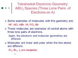 To use lewis diagrams to explain the difference between ionic and covalent bonding. 1 Tetrahedral Electronic Geometry Ab 3 U Species One Lone Pair Of Electrons On A Some Examples Of Molecules With This Geometry Are Nh 3 Nf 3 Ph 3 Ppt Download