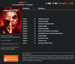 Jun 13, 2014 · tekken 3 all characters unlocked for pc ( including docter b and gon ) tekken 3 is the third installment in the popular tekken fighting game series. Tekken 7 Trainer 11 V1 0 V3 20 Fling Download Gtrainers
