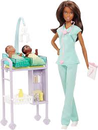 You are leaving the barbie play site to go to a site intended for adults. Amazon Com Barbie Careers Baby Doctor Doll Playset Brunette Toys Games