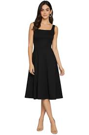 Price History of Wardrobe by Westside Black Solid A-Line Dress from  TatacliQ 2190_4168797