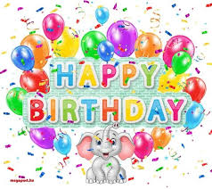 Happy Birthday Animated Gif Ecard Alles Gute Zum Geburtstag Ballons Kindergeburtstagswunsche Geburtstag Luftballons