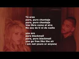 Shakira Ft Maluma Chantaje English Lyrics Lyrics Spanish English English Version Youtube Youtube Videos Music Shakira Lyrics