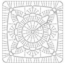 Crochet Motif Diagram Granny Square Crochet Pattern