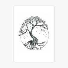 Black and white drawing of a blossoming tree in spring. Abstract Cherry Blossom Tree Hardcover Journal By Dvampyrelestat Redbubble