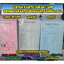 Rw 5 karanglo karangdukuh contoh surat edaran himbauan penarikan. Cetak Kartu Iuran Spp Kartu Hadir Pembayaran Tabungan Sampul Dll Custom Shopee Indonesia