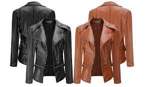 Maybe you would like to learn more about one of these? Jusqu A 63 Blouson Femme En Simili Cuir Groupon