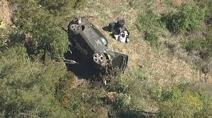 He was conscious and there was 'no evidence of impairment,' said sheriff the vehicle driven by golfer tiger woods lies on its side in rancho palos verdes, california, on tuesday, after the accident. Odxd9fllcvovm