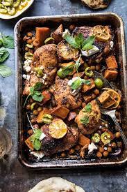 Sheet Pan Harissa Chicken With Chickpeas And Sweet Potatoes Half Baked Harvest Recipe Recipes Half Baked Harvest Recipes Harissa Chicken