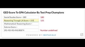 Ged Test Score To Gpa Calculator Test Prep Champions