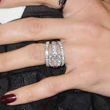 The Biggest Most Expensive Celebrity Wedding Band Stacks Ever Wedding Ring Designs Stacked Wedding Bands Wedding Bands