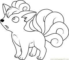 Vulpix coloring page from generation i pokemon category. Vulpix Coloring Pages Coloring Home