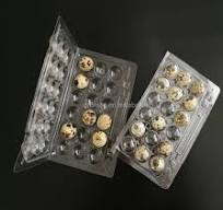 Recyclable Quail Egg Tray PET Material Cartons for Sale Blister Packaging  for Quail Eggs
