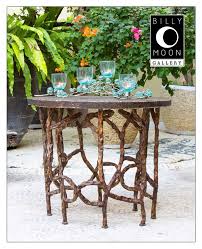 Root Table Hand Forged Iron Table In A Mangrove Root Motif Textured Wooden Top Multi Layered Paint Finish F0023