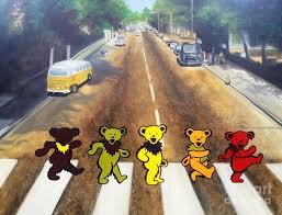 Dead On Abbey Road By Jen Santa Road Painting Greatful Dead Grateful Dead