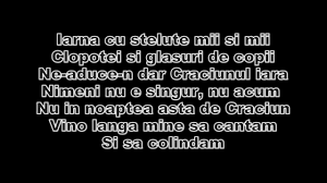 Noi avem mai multe cartulii cu poezii scurte, inclusiv si albinuta. Horia Brenciu Noapte De CrÄciun Versuri Lyrics Youtube